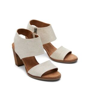 Tom’s Women’s Majorca Cutout Heeled Sandal in Natural Sz 10 W